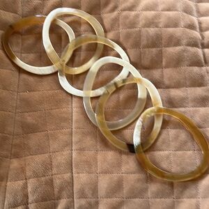 Rare 6 Buffalo Horn Bangles